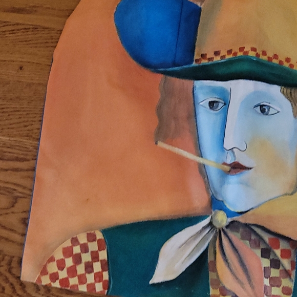 One of a kind handpainted cowboy on skirt - Picture 9 of 9